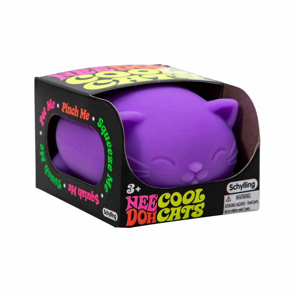 Adorable Character Cool Cats NeeDoh | Select Morning Crest - Dino Character Malt-Gel Filled Sensory Glob - Surprise Me! (Random Color)