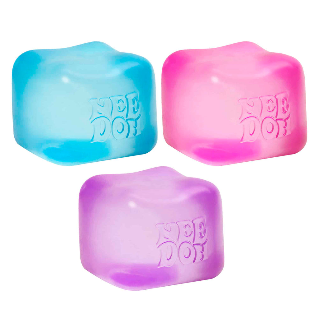 Crystal Clear NeeDoh Nice Cube | Series Elm Bridge - Translucent Jelly Cool Cube Sensory Toy Detail