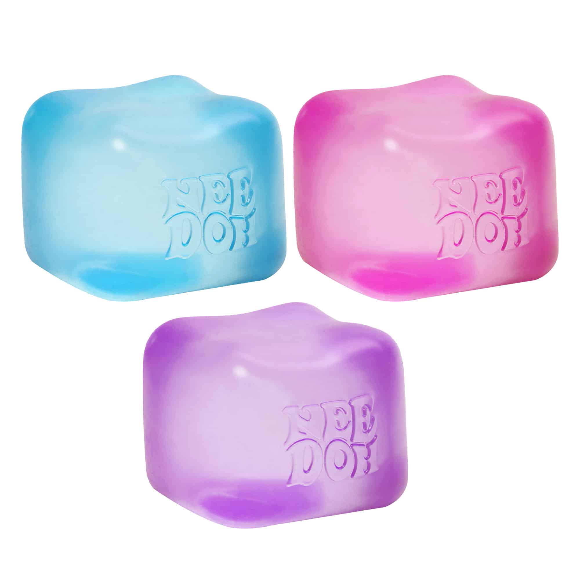 Crystal Clear NeeDoh Nice Cube | Series Elm Bridge - Translucent Jelly Cool Cube Sensory Toy Detail
