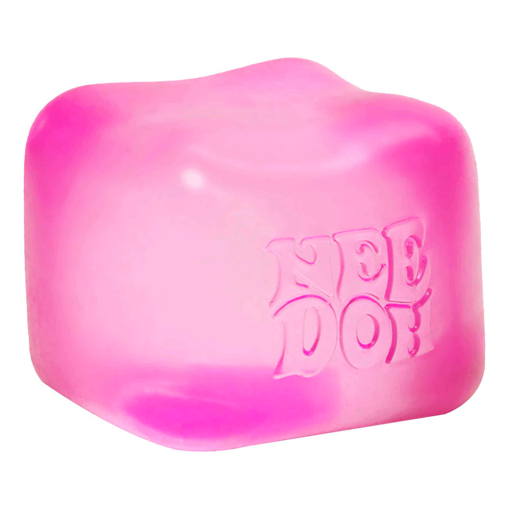 Crystal Clear NeeDoh Nice Cube | Series Elm Bridge - Translucent Jelly Cool Cube Sensory Toy Detail