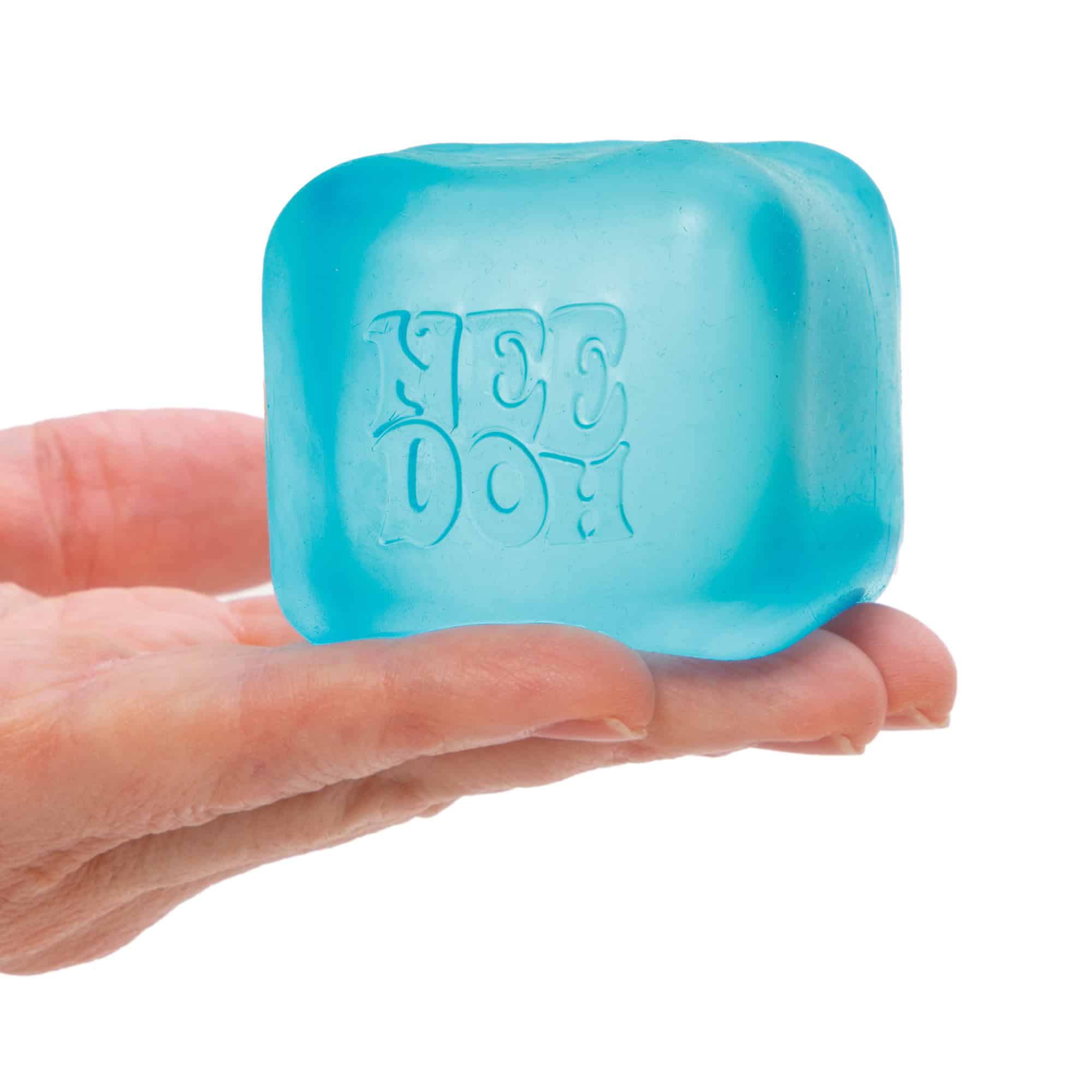 Crystal Clear NeeDoh Nice Cube | Series Elm Bridge - Translucent Jelly Cool Cube Sensory Toy Detail