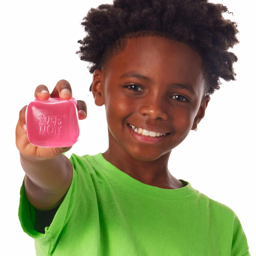 Crystal Clear NeeDoh Nice Cube | Series Elm Bridge - Translucent Jelly Cool Cube Sensory Toy Detail