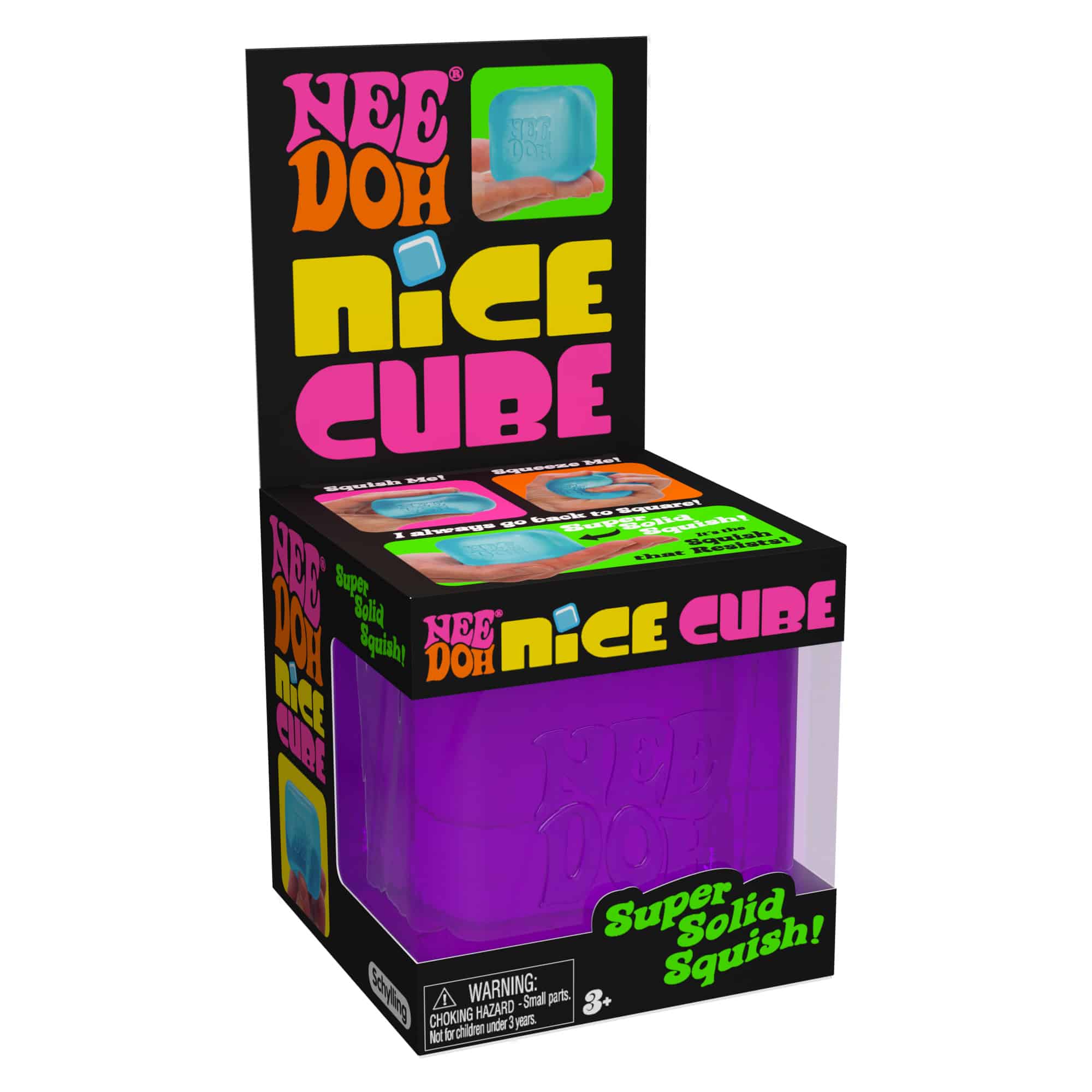 Crystal Clear NeeDoh Nice Cube | Series Elm Bridge - Translucent Jelly Cool Cube Sensory Toy Detail