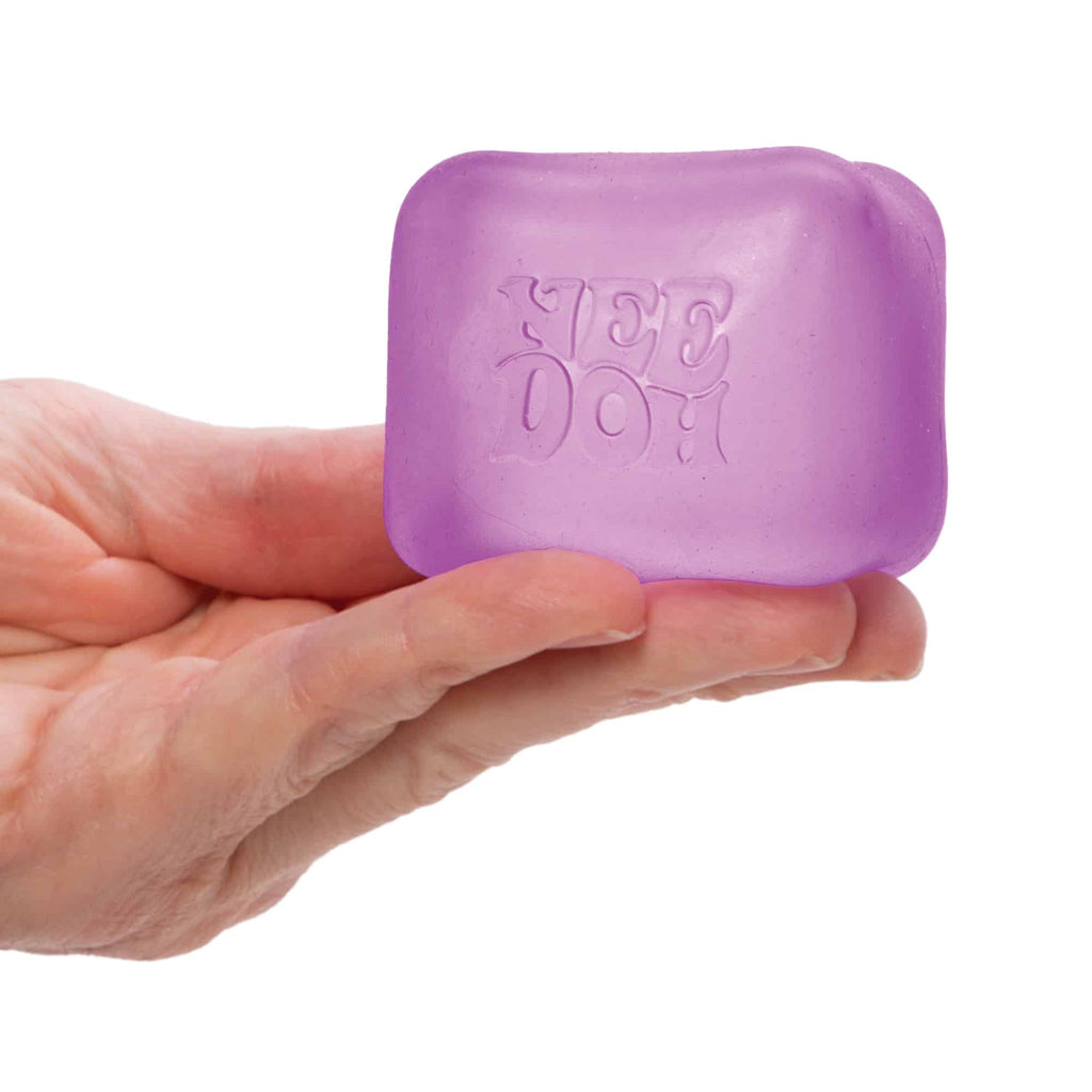 Crystal Clear NeeDoh Nice Cube | Series Elm Bridge - Translucent Jelly Cool Cube Sensory Toy Detail