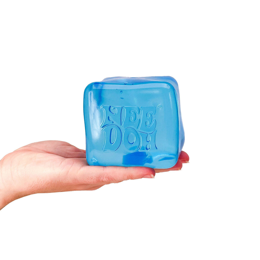 Ice-Cube Texture NeeDoh Nice Berg | Reserve Oak Hollow - 3-Piece Assorted Nice Cubes Pack for Fidgeting Detail