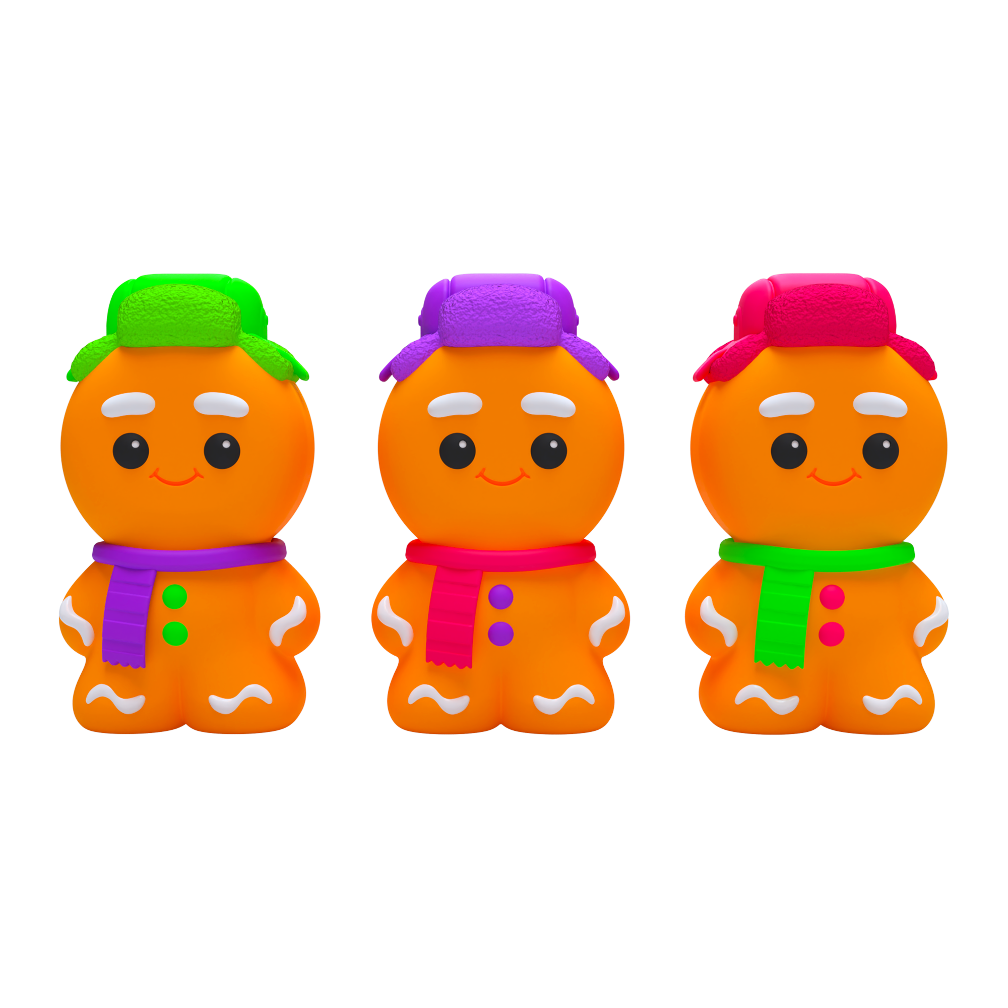 Adorable Character NeeDoh Ginger Glowman | Select Copper Path - Purrfect Cat Squishy Character Stress Toy Detail