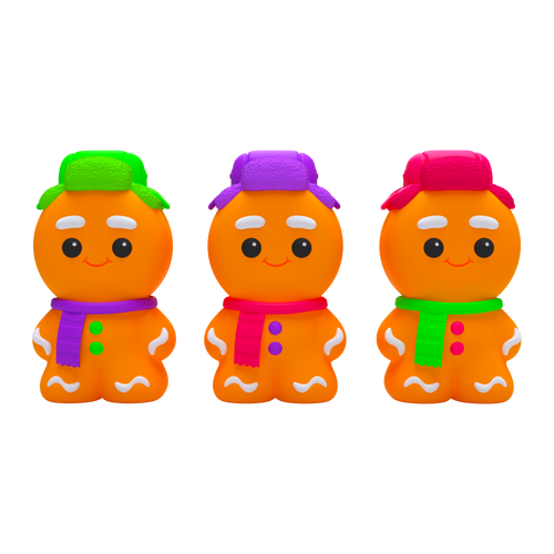 Adorable Character NeeDoh Ginger Glowman | Select Copper Path - Purrfect Cat Squishy Character Stress Toy Detail