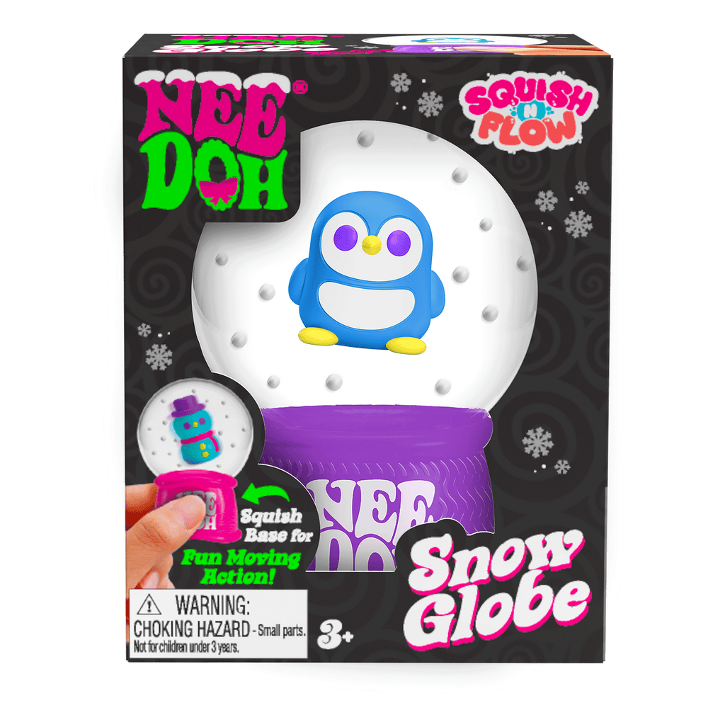 Crystal Clear NeeDoh Squish N Flow Snow Globe | Signature Moonlit Lane - Crystal Clear Squishable Ice Cube NeeDoh - Default Title