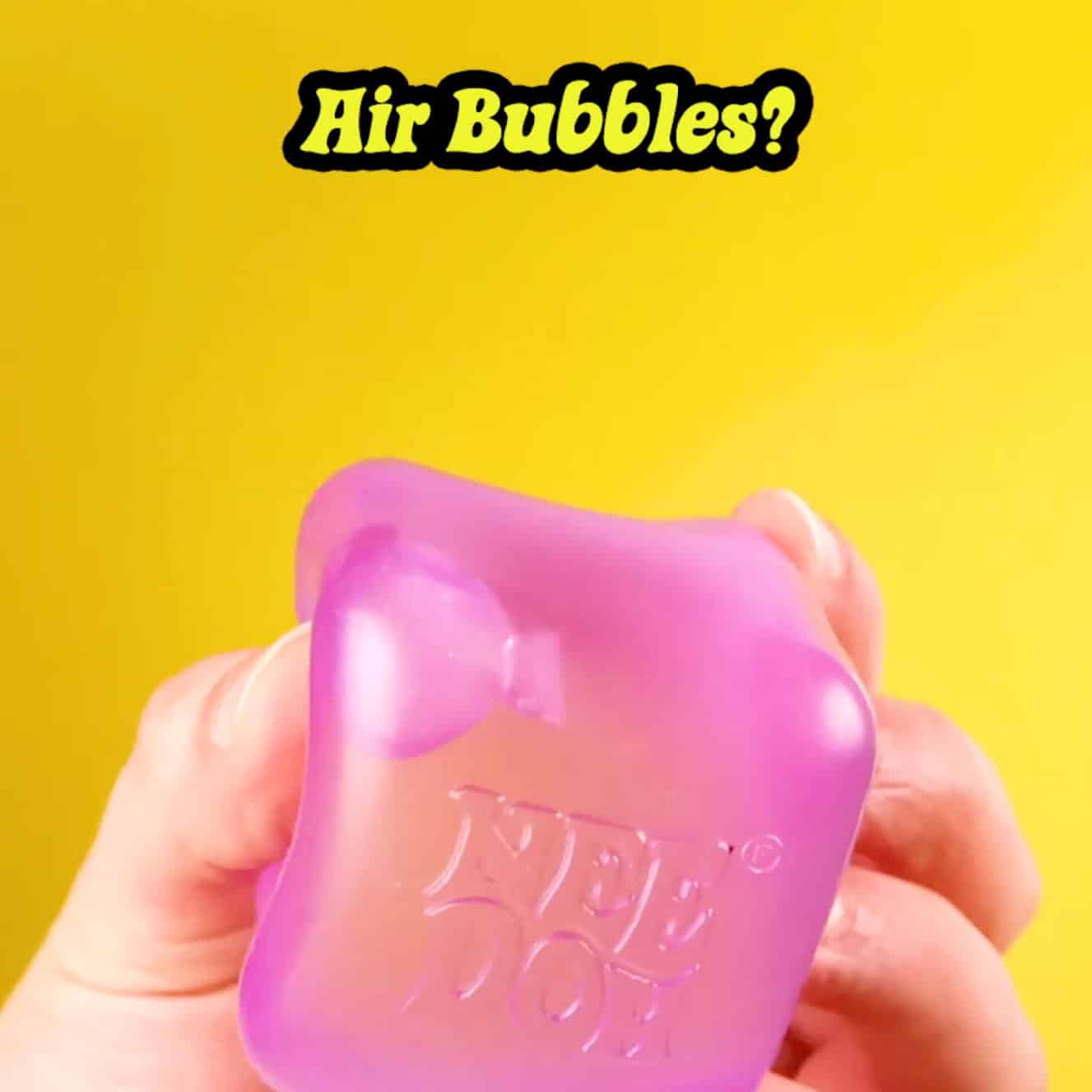 Crystal Clear NeeDoh Nice Cube | Series Elm Bridge - Translucent Jelly Cool Cube Sensory Toy Detail